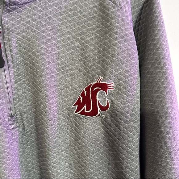 Champion Washington State University Cougars Head Quarter Zip Men’s XL Grey Red - Picture 3 of 6